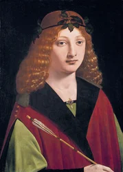 Portret młodzieńca trzymającego strzałę